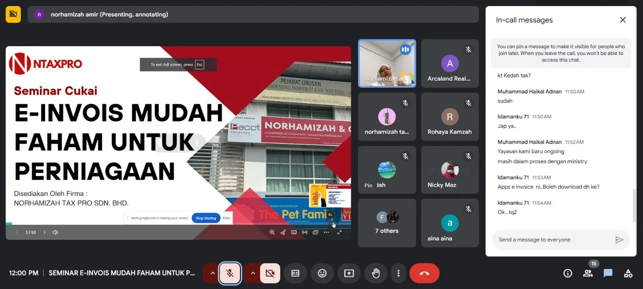 Seminar Cukai Online